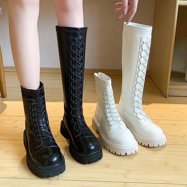 boots autumn lace up slim women shoes fashion knee high platform booties chunky heels winter 2021, Black
boots autumn lace up slim women shoes fashion knee high platform booties chunky heels winter 2021, Black