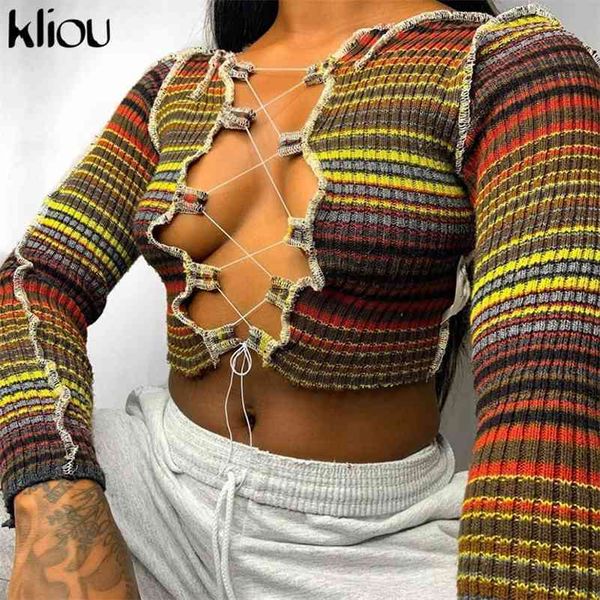kliou ribbed multi print patchwork hollow out t-shirts women autumn o-neck lace up elastic crop clubwear female tees 210324, White
kliou ribbed multi print patchwork hollow out t-shirts women autumn o-neck lace up elastic crop clubwear female tees 210324, White