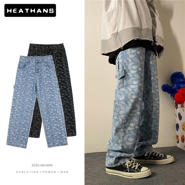 men jeans korean streetwear clothing hip-hop loose straight jean mens embroidery flower trousers black blue denim men's
men jeans korean streetwear clothing hip-hop loose straight jean mens embroidery flower trousers black blue denim men's