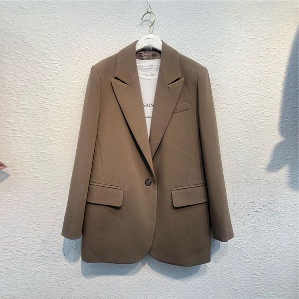 women's suits & blazers 2021 autumn spring casual blazer women formal jackets office work solid single button ladies coat vintage loose, White;black
women's suits & blazers 2021 autumn spring casual blazer women formal jackets office work solid single button ladies coat vintage loose, White;black
