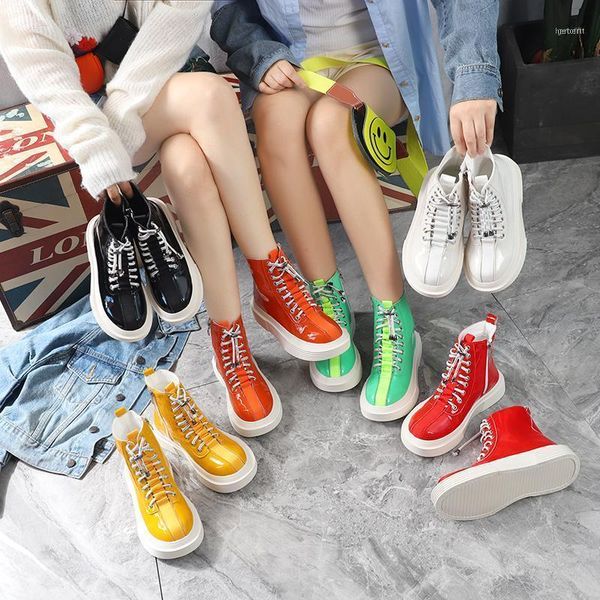 boots european style spring women's shoes round toe female shine patent leather candy 6 colors oulyyyogo11, Black
boots european style spring women's shoes round toe female shine patent leather candy 6 colors oulyyyogo11, Black