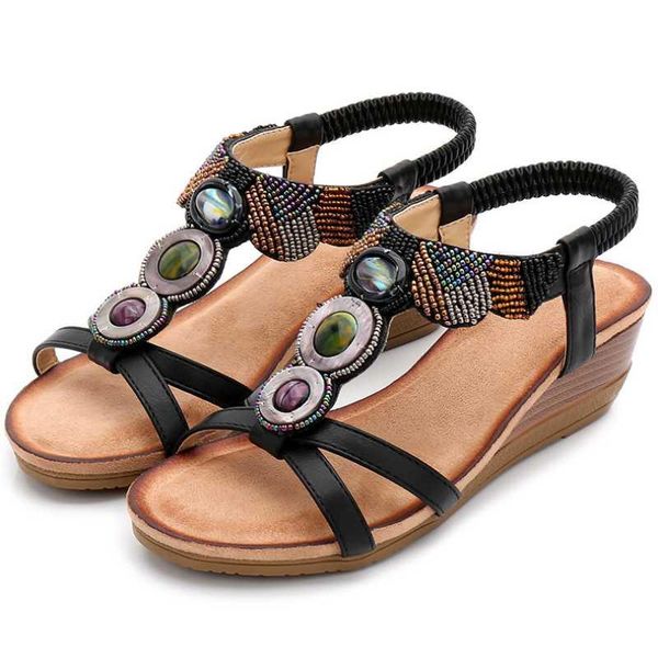sandals 2021 summer bohemian retro roman comfortable slippers yellow beaded wedge high heels rhinestone pumps women's shoes, Black
sandals 2021 summer bohemian retro roman comfortable slippers yellow beaded wedge high heels rhinestone pumps women's shoes, Black