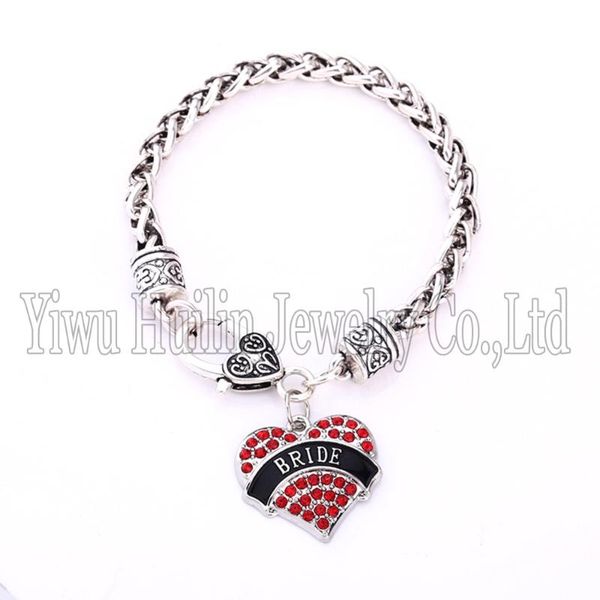 arrival fashion rhodium plated with sparkling crystals bride heart charm bracelet lobster-claw-clasps link, chain, Black
arrival fashion rhodium plated with sparkling crystals bride heart charm bracelet lobster-claw-clasps link, chain, Black