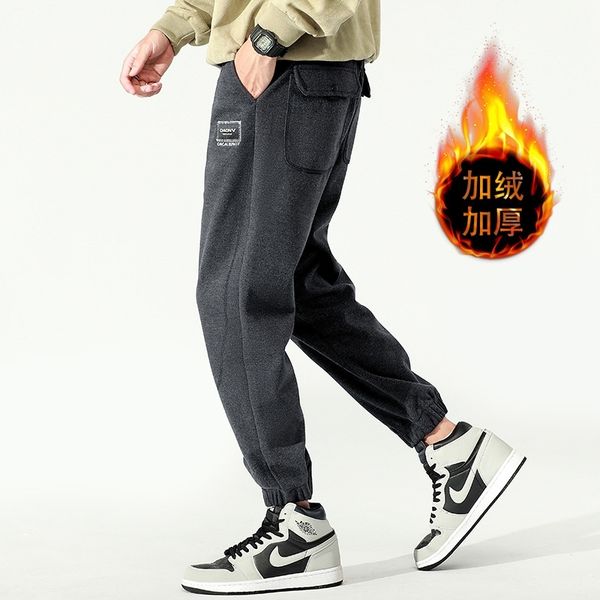 casual pants men's autumn and winter plush thickened fashion brand loose legged harlan work, White;black
casual pants men's autumn and winter plush thickened fashion brand loose legged harlan work, White;black