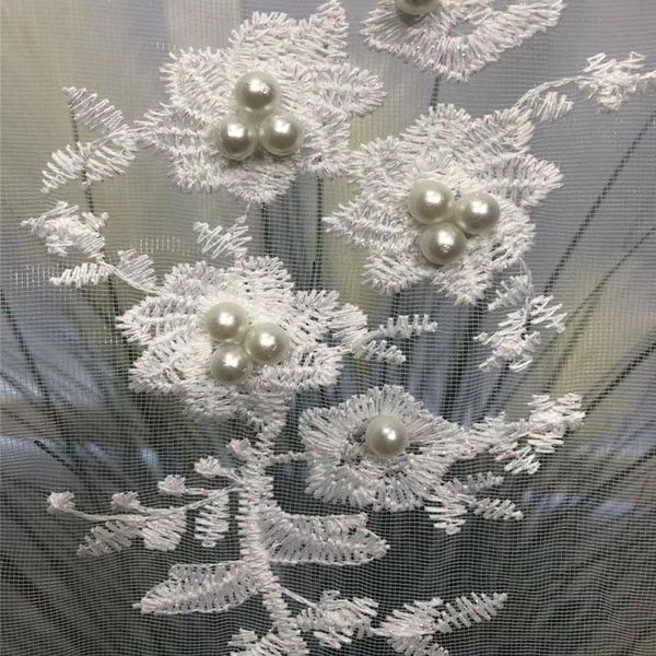 curtain & drapes white flowers embroidered pearl tulle for bedroom luxury transparent sheer voile finished living room #4
curtain & drapes white flowers embroidered pearl tulle for bedroom luxury transparent sheer voile finished living room #4