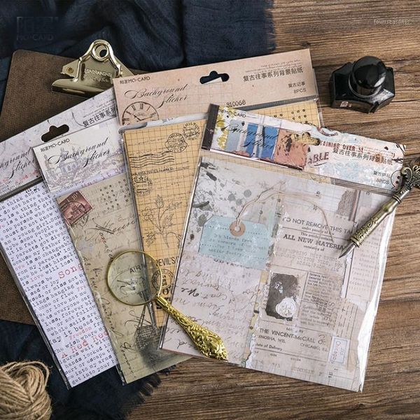 gift wrap 8pcs big background vintage stickers scrapbooking material junk journal diary planner diy decoration stationery supplier1
gift wrap 8pcs big background vintage stickers scrapbooking material junk journal diary planner diy decoration stationery supplier1