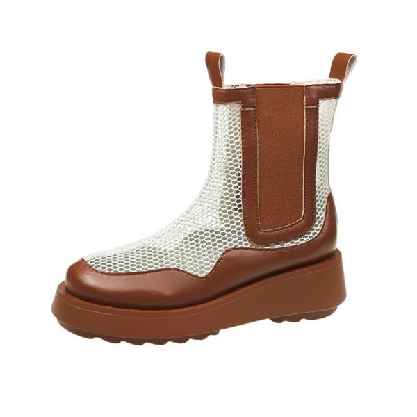 women shoes handmade genuine cow leather riding hollow cool thick bottom flat with craft ankle boots coffee mesh retro 2021, Black
women shoes handmade genuine cow leather riding hollow cool thick bottom flat with craft ankle boots coffee mesh retro 2021, Black