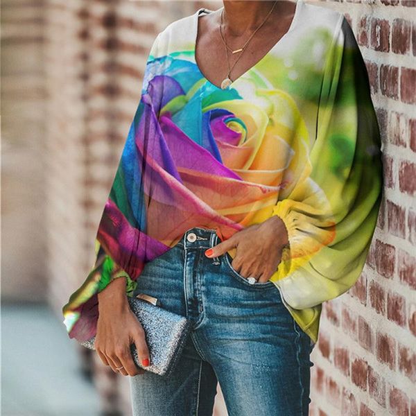 women's blouses & shirts blusa feminina plus size women 2021 flower rose print ladies blouse casual loose long sleeve and shirt, White
women's blouses & shirts blusa feminina plus size women 2021 flower rose print ladies blouse casual loose long sleeve and shirt, White