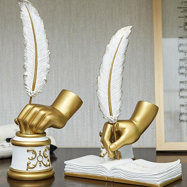 decorative objects & figurines creative golden hand feather resin crafts office counterdecoration abstract art furnishings gift modern h
decorative objects & figurines creative golden hand feather resin crafts office counterdecoration abstract art furnishings gift modern h