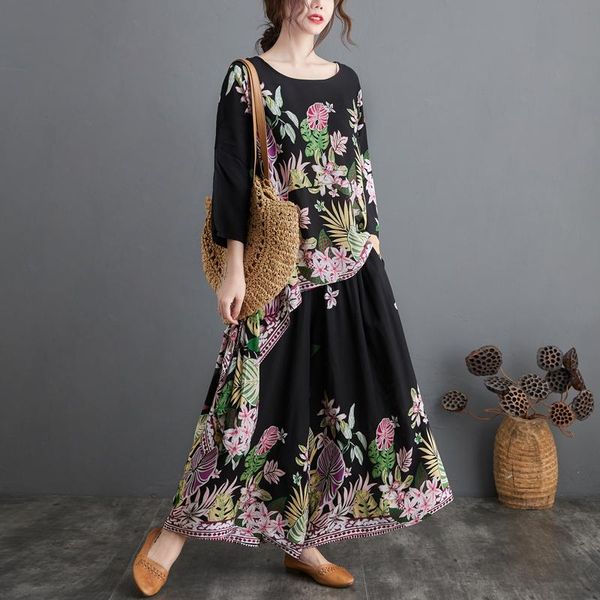 superaen 2021 spring new plus size o neck two-piece set of cotton and linen print retro casual suit wide leg pants, White
superaen 2021 spring new plus size o neck two-piece set of cotton and linen print retro casual suit wide leg pants, White