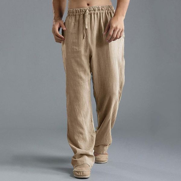 men's pants washed cotton linen trousers casual loose breathable solid color drawstring pocket outdoor sports, Black
men's pants washed cotton linen trousers casual loose breathable solid color drawstring pocket outdoor sports, Black