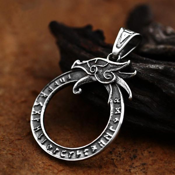 pendant necklaces vintage mens 316l stainless steel nordic odin viking rune necklace dragon greek ouroboros retro amulet jewelry, Silver
pendant necklaces vintage mens 316l stainless steel nordic odin viking rune necklace dragon greek ouroboros retro amulet jewelry, Silver