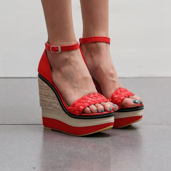 sandals woman heels 2021 sandalias mujer summer lady wedges high multicolor patchwork fish mouth roman party shoes 14cm 888-3, Black
sandals woman heels 2021 sandalias mujer summer lady wedges high multicolor patchwork fish mouth roman party shoes 14cm 888-3, Black