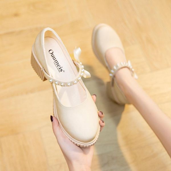dress shoes thick high-heeled single women's autumn and summer gentle fairy shallow fashion versatile bow heel mary ja, Black
dress shoes thick high-heeled single women's autumn and summer gentle fairy shallow fashion versatile bow heel mary ja, Black