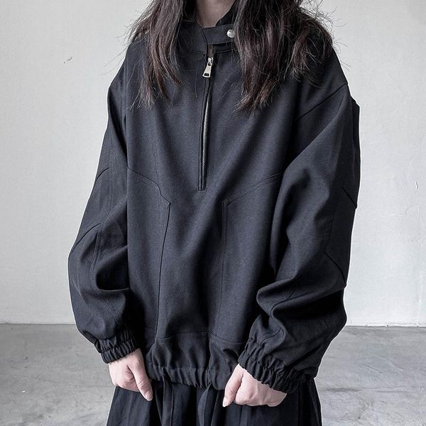 women's jackets black wind closure jacket coat 2021 spring and autumn loose versatile zipper long sleeve trend, Black;brown
women's jackets black wind closure jacket coat 2021 spring and autumn loose versatile zipper long sleeve trend, Black;brown