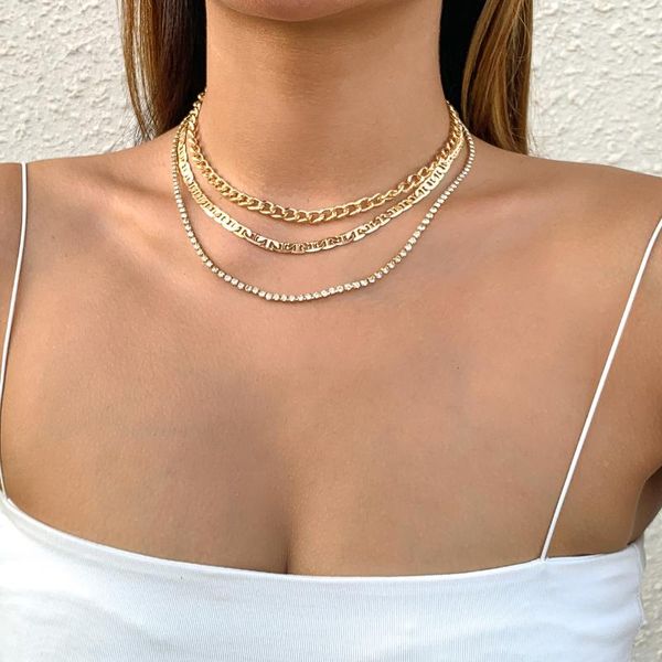 chokers lacteo neo gothic shiny rhinestone chain necklace for women hip hop multi layered iron alloy choker jewelry accessories, Golden;silver
chokers lacteo neo gothic shiny rhinestone chain necklace for women hip hop multi layered iron alloy choker jewelry accessories, Golden;silver