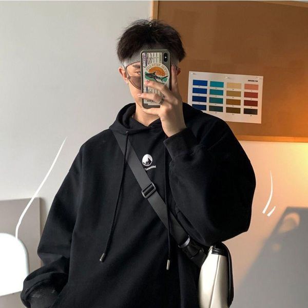men's hoodies & sweatshirts hong-kong style men autumn loose all-match printed pullovers male korean fashion trend plus velvet thickene, Black
men's hoodies & sweatshirts hong-kong style men autumn loose all-match printed pullovers male korean fashion trend plus velvet thickene, Black