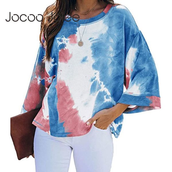 casual tie dye loose t shirt 3/4 sleeve o neck oversized blouses elegant batwing vintage harajuku 210428, White
casual tie dye loose t shirt 3/4 sleeve o neck oversized blouses elegant batwing vintage harajuku 210428, White