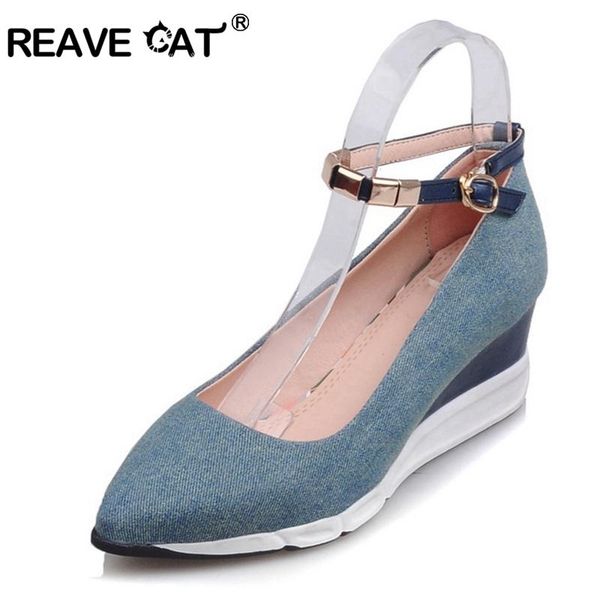 fashion women shoes with platform wedges pumps denim heels buckles party stiletto zapato mujer a541 dress, Black
fashion women shoes with platform wedges pumps denim heels buckles party stiletto zapato mujer a541 dress, Black