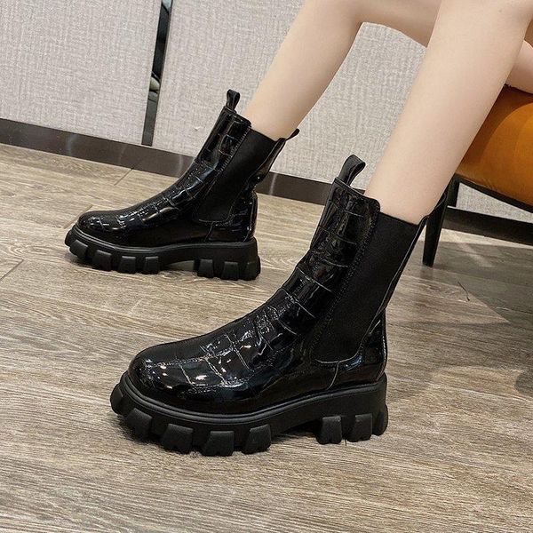 boots fashion women's middle calf winter comfortable set foot chunky heels platform ladies shoes all-match snow, Black
boots fashion women's middle calf winter comfortable set foot chunky heels platform ladies shoes all-match snow, Black