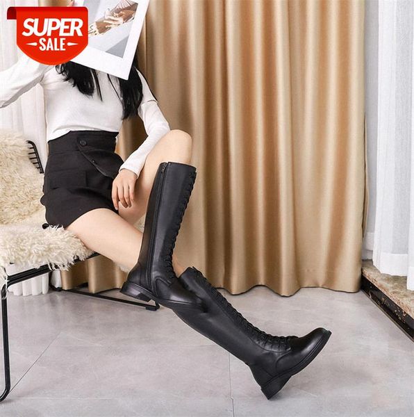 first layer cowhide knight boots women round toe solid color waterproof platform thick heel high barrel black leather #c817
first layer cowhide knight boots women round toe solid color waterproof platform thick heel high barrel black leather #c817