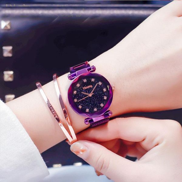 wristwatches 2021 starry sky watch women magnet magnetic buckle meah band wristwatch ladies luxury diamond religo female, Slivery;brown
wristwatches 2021 starry sky watch women magnet magnetic buckle meah band wristwatch ladies luxury diamond religo female, Slivery;brown