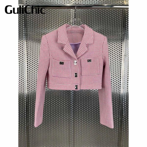 women's suits & blazers 7.14 high end quality fashion houndstooth short wool blazer women, White;black
women's suits & blazers 7.14 high end quality fashion houndstooth short wool blazer women, White;black