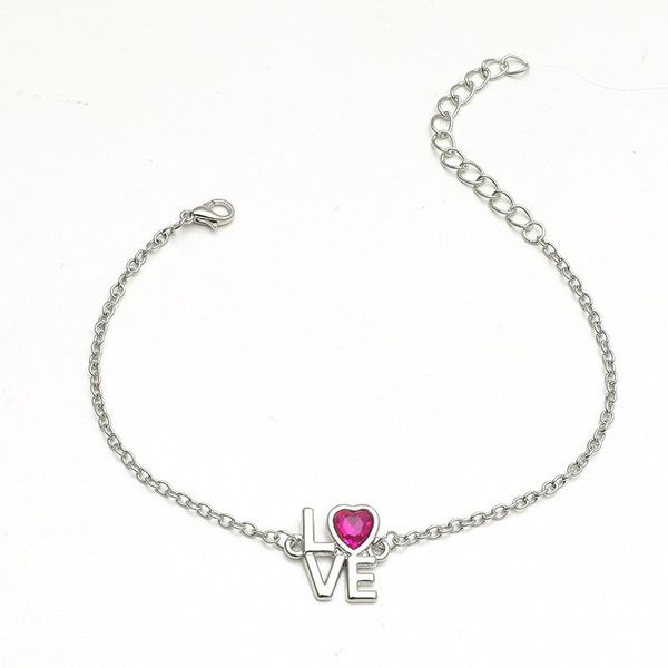 link, chain fashion design love letter metal bracelet exquisite pink crystal heart-shaped hand romantic valentine's day jewelry gift, Black
link, chain fashion design love letter metal bracelet exquisite pink crystal heart-shaped hand romantic valentine's day jewelry gift, Black