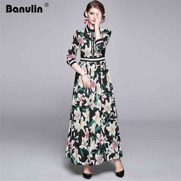 banulin spring autumn runway floral dress women's long sleeve chic lily print elegant maxi robe longue femme ete 210603, Black;gray
banulin spring autumn runway floral dress women's long sleeve chic lily print elegant maxi robe longue femme ete 210603, Black;gray