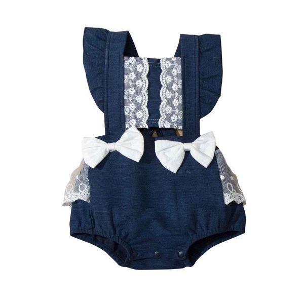 rompers baby girl clothes lace denim short romper with ruffles, sleeveless square collar jumpsuit bow-knot summer for girrls, Blue
rompers baby girl clothes lace denim short romper with ruffles, sleeveless square collar jumpsuit bow-knot summer for girrls, Blue