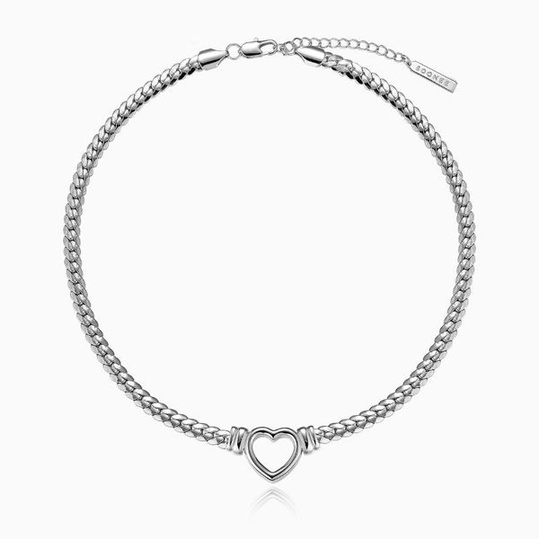 pendant necklaces europe and america vintage cuba flat snake chain hollow love fashion personality street hip-hop necklace women, Silver
pendant necklaces europe and america vintage cuba flat snake chain hollow love fashion personality street hip-hop necklace women, Silver