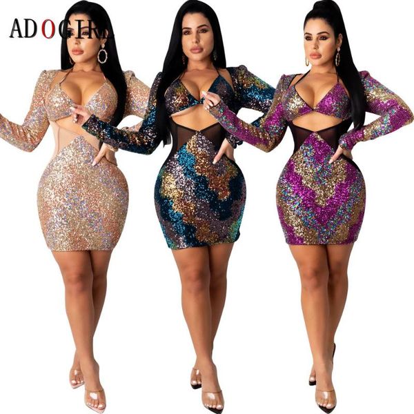 adogirl women sequin bodycon mini dress patchwork mesh hollow out evening party dresses elegant long sleeve clubwear skinny casual, Black;gray
adogirl women sequin bodycon mini dress patchwork mesh hollow out evening party dresses elegant long sleeve clubwear skinny casual, Black;gray