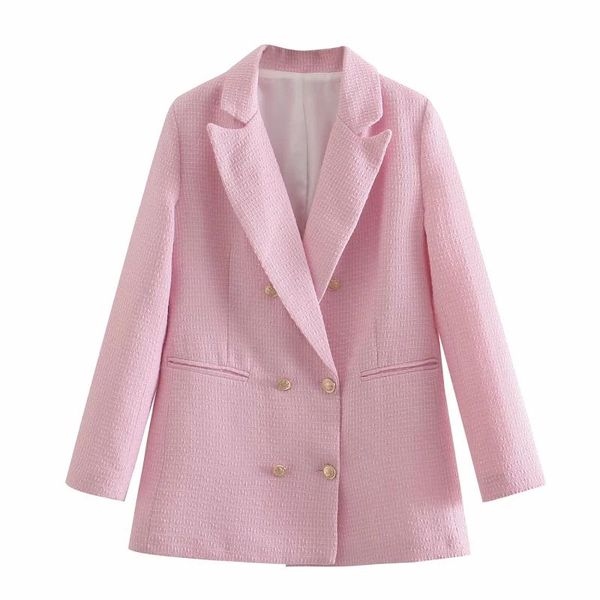 women's jackets 2021 women fashion pink double breasted tweed jacket female pocket turn-down collar long sleeve coat casual streetwear, Black;brown
women's jackets 2021 women fashion pink double breasted tweed jacket female pocket turn-down collar long sleeve coat casual streetwear, Black;brown