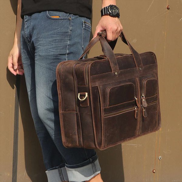 designer briefcaseanaph portfolio cowhide briefcase men thick crazy horse leather xl large business travel 17.3 inch lapbag for a4 files
designer briefcaseanaph portfolio cowhide briefcase men thick crazy horse leather xl large business travel 17.3 inch lapbag for a4 files