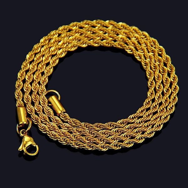 chains 316l stainless steel men's hip hop necklace 3mm rope twist chain fashion cool jewelry gift dropship, Silver
chains 316l stainless steel men's hip hop necklace 3mm rope twist chain fashion cool jewelry gift dropship, Silver