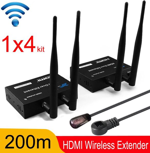 audio cables & connectors 200m wireless transfer cable extender ir control transmitter receiver pc dvd video to tv 1tx 4rx kit like 1x4
audio cables & connectors 200m wireless transfer cable extender ir control transmitter receiver pc dvd video to tv 1tx 4rx kit like 1x4