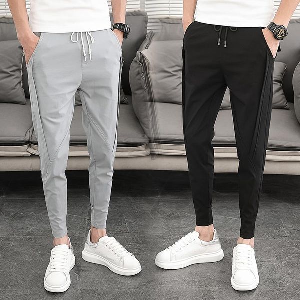 men's pants korean summer men fashion design pant slim fit harem ankle length solid all match hip hop joggers trousers, Black
men's pants korean summer men fashion design pant slim fit harem ankle length solid all match hip hop joggers trousers, Black