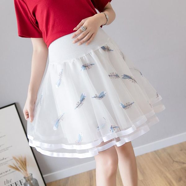 summer belly skirt for pregnant women, high waist pregnant floral embroidered skirt, fashion for pregnant women, White
summer belly skirt for pregnant women, high waist pregnant floral embroidered skirt, fashion for pregnant women, White