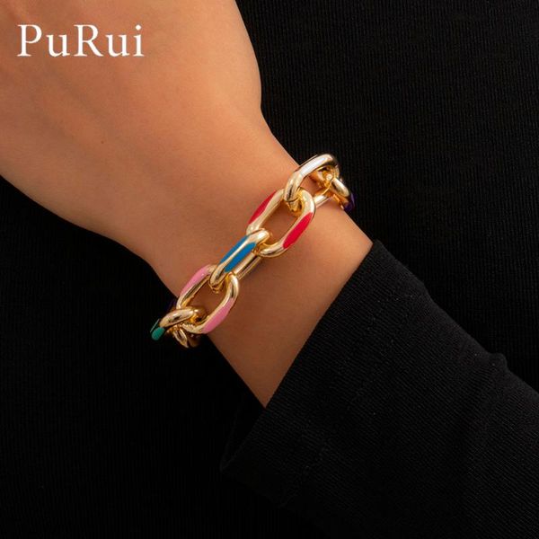 link, chain 2021 ins colorful painting thick bracelet for men women couple bracelets boho pulseras mujer hip hop hand jewelry gift, Black
link, chain 2021 ins colorful painting thick bracelet for men women couple bracelets boho pulseras mujer hip hop hand jewelry gift, Black