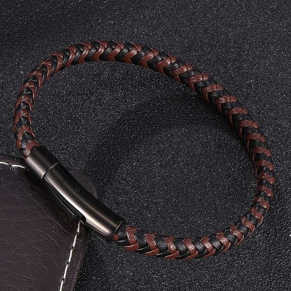charm bracelets classic black brown leather mix braided fashion stainless steel snaps accessories weave male jewelry gifts 0459, Golden;silver
charm bracelets classic black brown leather mix braided fashion stainless steel snaps accessories weave male jewelry gifts 0459, Golden;silver