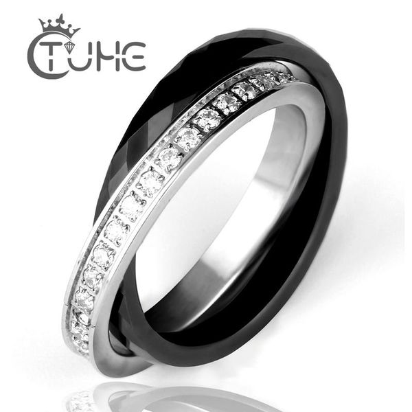 cluster rings women made of ceramics stainless steel double two cross crystal cz bijou ceramique anillo acero inoxidable, Golden;silver
cluster rings women made of ceramics stainless steel double two cross crystal cz bijou ceramique anillo acero inoxidable, Golden;silver