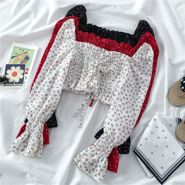 women's blouses & shirts oumengka boho beach flower print summer chiffon shirt women long sleeve ruffle short blouse female blusas, White
women's blouses & shirts oumengka boho beach flower print summer chiffon shirt women long sleeve ruffle short blouse female blusas, White