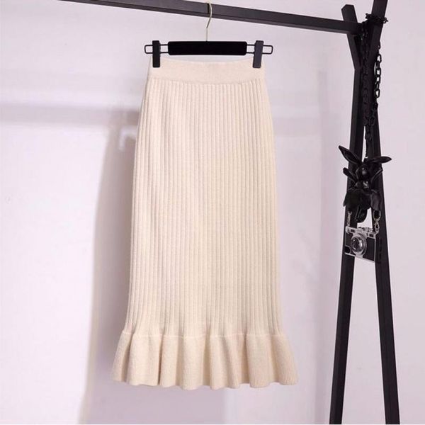 skirts fashionable knitted autumn and winter elastic ruffled wool woman faldas jupe, Black
skirts fashionable knitted autumn and winter elastic ruffled wool woman faldas jupe, Black