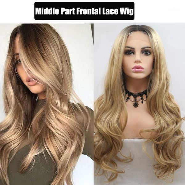 long blonde body wave lace front wig ombre golden hair heat resistant fibers synthetic half hand tied1, Black
long blonde body wave lace front wig ombre golden hair heat resistant fibers synthetic half hand tied1, Black