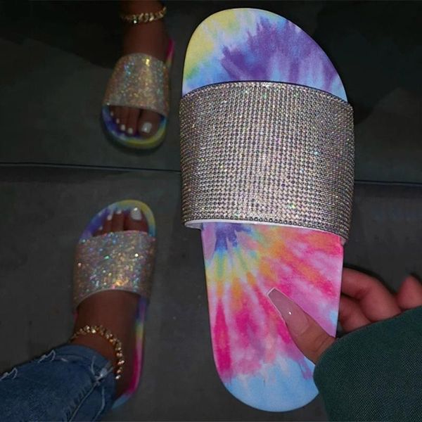 fashion multi-colors rhinestone slippers summer women's home indoor bling slides flat pvc anti-skid crystal sandals, Black
fashion multi-colors rhinestone slippers summer women's home indoor bling slides flat pvc anti-skid crystal sandals, Black