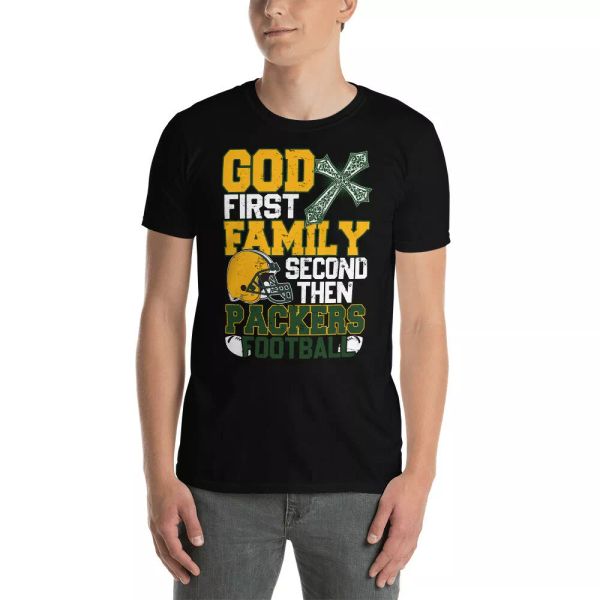 God First Family Second Then Packer Football Christian Football Player Shirt, White;black
God First Family Second Then Packer Football Christian Football Player Shirt, White;black