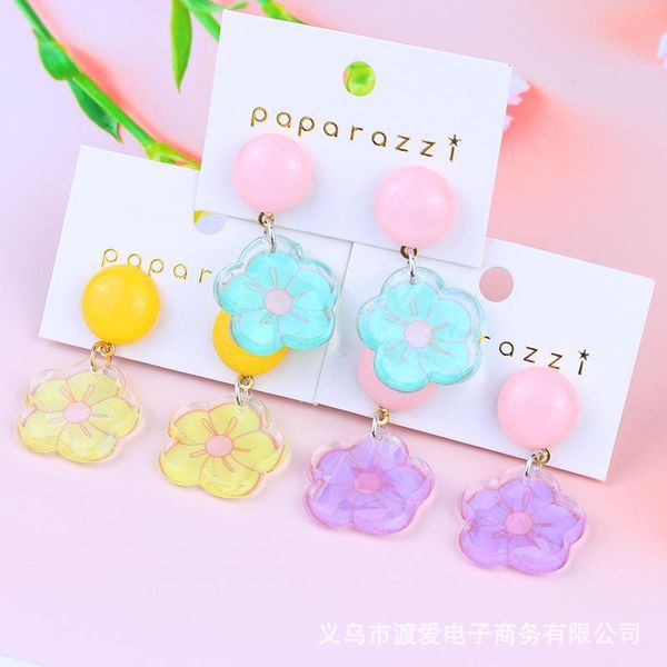 stud korean style macaroni small flower earrings summer fresh and mori temperament acrylic, Golden;silver
stud korean style macaroni small flower earrings summer fresh and mori temperament acrylic, Golden;silver