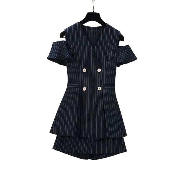 women's tracksuits black striped short sets women matching plus size ladies twp pieces shorts suit office ruffles summer slim blue, Gray
women's tracksuits black striped short sets women matching plus size ladies twp pieces shorts suit office ruffles summer slim blue, Gray