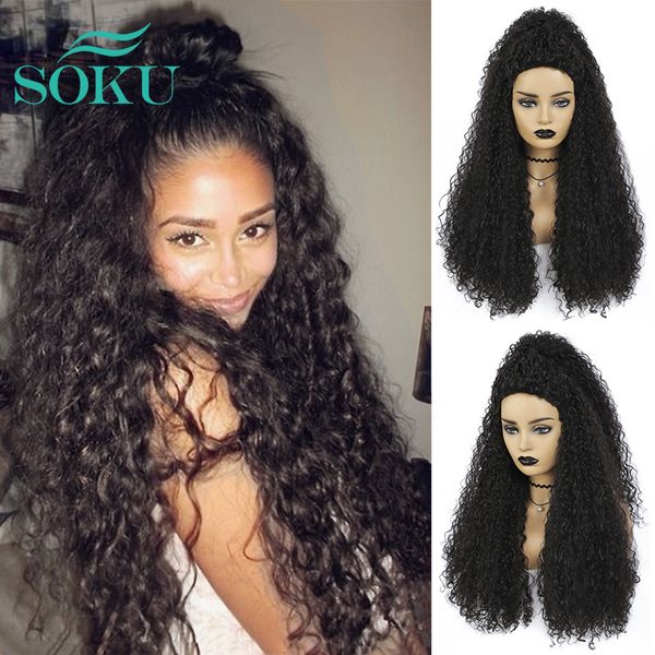 afro kinkly curly synthetic wig for black woman soku dark blown natural color wigs 18 22 26 inches heat resistant glueless wig
afro kinkly curly synthetic wig for black woman soku dark blown natural color wigs 18 22 26 inches heat resistant glueless wig
