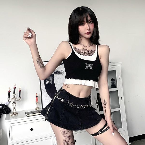 women's tanks & camis harajuku vintage black white gothic punk two pieces patchwork o-neck sleeveless butterfly embroidery camisole wom
women's tanks & camis harajuku vintage black white gothic punk two pieces patchwork o-neck sleeveless butterfly embroidery camisole wom